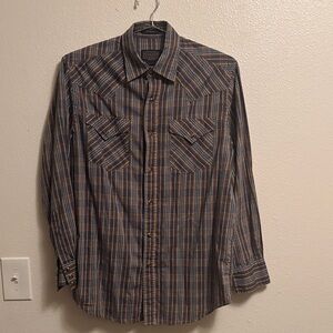 Pendleton Blue and Brown Plaid Casual Shirt